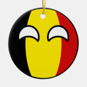 Funny Trending Geeky Belgium Countryball Keramisch Ornament (Voorkant)