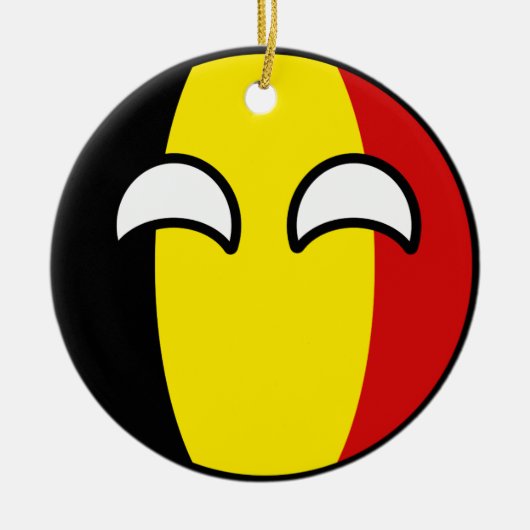 Funny Trending Geeky Belgium Countryball Keramisch Ornament (Voorkant)