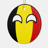 Funny Trending Geeky Belgium Countryball Keramisch Ornament (Links)