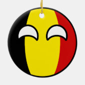 Funny Trending Geeky Belgium Countryball Keramisch Ornament (Achterkant)