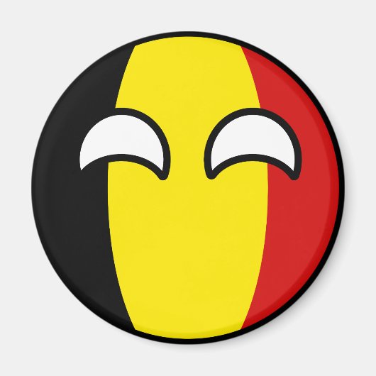 Funny Trending Geeky Belgium Countryball Magneet (Voorkant)