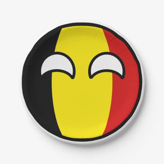 Funny Trending Geeky Belgium Countryball Papieren Bordje (Voorkant)