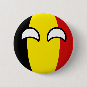 Funny Trending Geeky Belgium Countryball Ronde Button 5,7 Cm