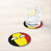 Funny Trending Geeky Belgium Countryball Ronde Kartonnen Onderzetter (Insitu)