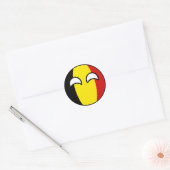 Funny Trending Geeky Belgium Countryball Ronde Sticker (Envelop)