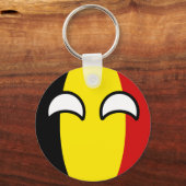 Funny Trending Geeky Belgium Countryball Sleutelhanger (Voorkant)
