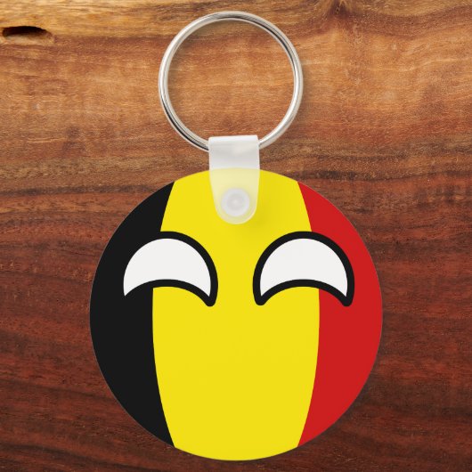 Funny Trending Geeky Belgium Countryball Sleutelhanger (Voorkant)