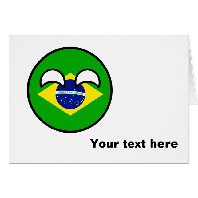 Funny Trending Geeky Brazil Countryball (Voorkant Horizontaal)