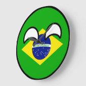 Funny Trending Geeky Brazil Countryball Grote Klok (Hoek)