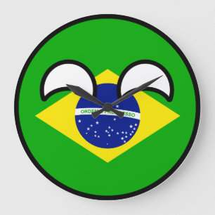 Funny Trending Geeky Brazil Countryball Grote Klok