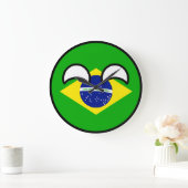 Funny Trending Geeky Brazil Countryball Grote Klok (Huis)