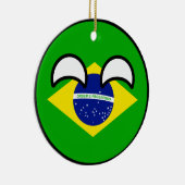 Funny Trending Geeky Brazil Countryball Keramisch Ornament (Rechts)