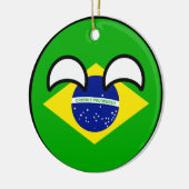Funny Trending Geeky Brazil Countryball Keramisch Ornament (Links)