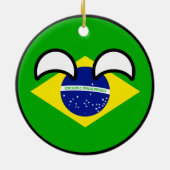 Funny Trending Geeky Brazil Countryball Keramisch Ornament (Achterkant)