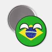 Funny Trending Geeky Brazil Countryball Magneet (Voorkant / Achterkant)