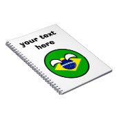 Funny Trending Geeky Brazil Countryball Notitieboek (Rechterzijde)