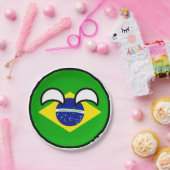 Funny Trending Geeky Brazil Countryball Papieren Bordje (Feest)