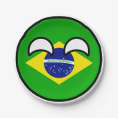 Funny Trending Geeky Brazil Countryball Papieren Bordje (Voorkant)