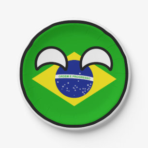 Funny Trending Geeky Brazil Countryball Papieren Bordje