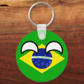 Funny Trending Geeky Brazil Countryball Sleutelhanger (Voorkant)