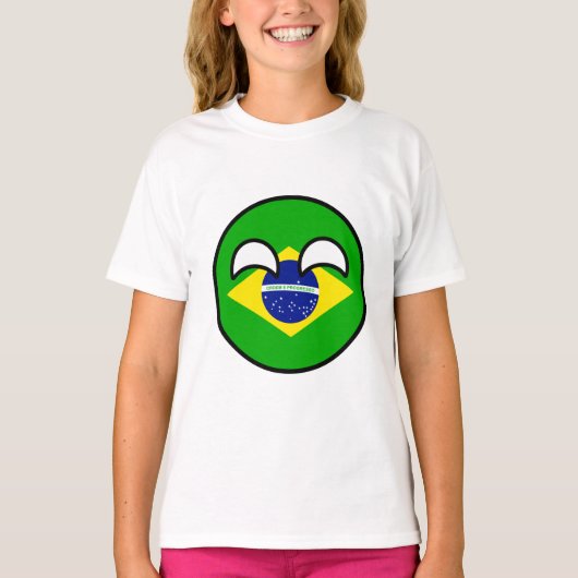 Funny Trending Geeky Brazil Countryball T-shirt (Voorkant)