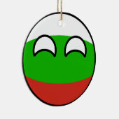 Funny Trending Geeky Bulgaria Countryball Keramisch Ornament (Rechts)