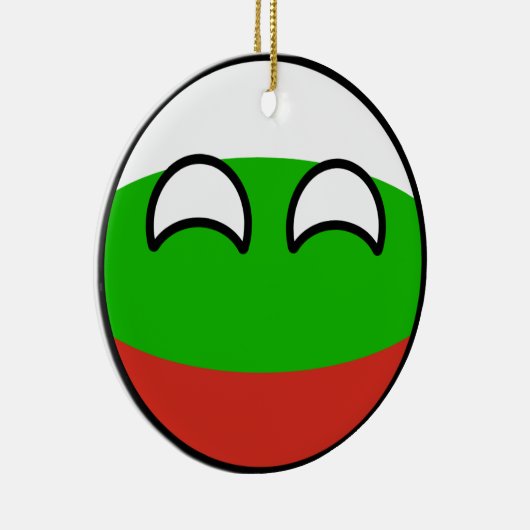 Funny Trending Geeky Bulgaria Countryball Keramisch Ornament (Rechts)