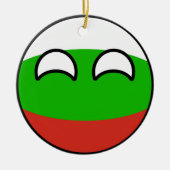 Funny Trending Geeky Bulgaria Countryball Keramisch Ornament (Voorkant)
