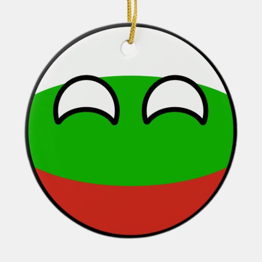 Funny Trending Geeky Bulgaria Countryball Keramisch Ornament (Voorkant)