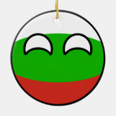 Funny Trending Geeky Bulgaria Countryball Keramisch Ornament (Achterkant)