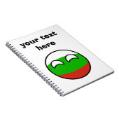 Funny Trending Geeky Bulgaria Countryball Notitieboek (Rechterzijde)