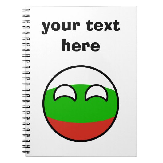 Funny Trending Geeky Bulgaria Countryball Notitieboek (Voorkant)