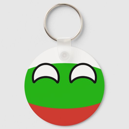 Funny Trending Geeky Bulgaria Countryball Sleutelhanger (Voorkant)