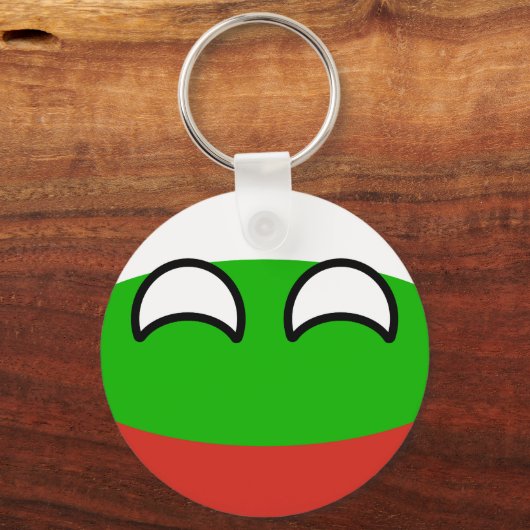 Funny Trending Geeky Bulgaria Countryball Sleutelhanger (Voorkant)