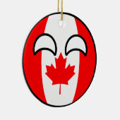 Funny Trending Geeky Canada Countryball Keramisch Ornament (Rechts)