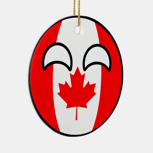 Funny Trending Geeky Canada Countryball Keramisch Ornament (Rechts)