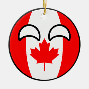 Funny Trending Geeky Canada Countryball Keramisch Ornament