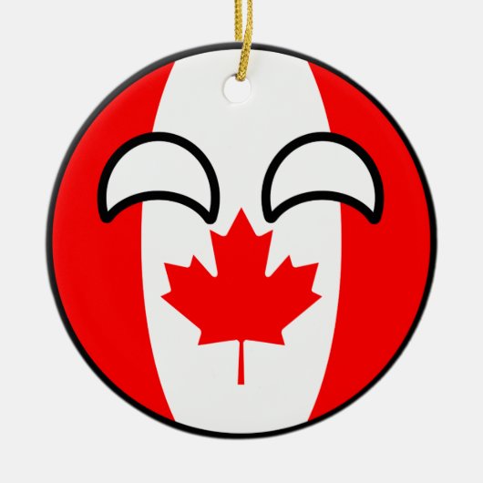 Funny Trending Geeky Canada Countryball Keramisch Ornament (Voorkant)