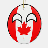 Funny Trending Geeky Canada Countryball Keramisch Ornament (Links)