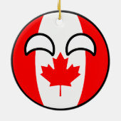 Funny Trending Geeky Canada Countryball Keramisch Ornament (Achterkant)