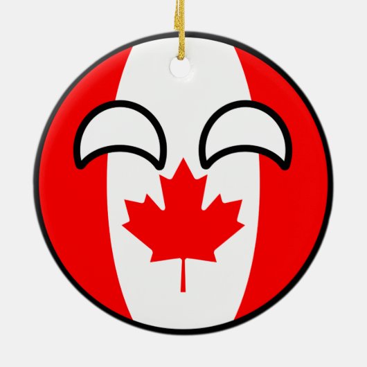 Funny Trending Geeky Canada Countryball Keramisch Ornament (Achterkant)