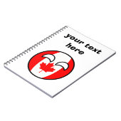 Funny Trending Geeky Canada Countryball Notitieboek (Linkerzijde)