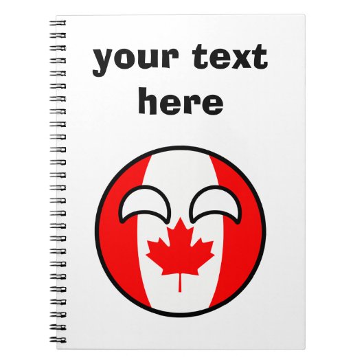 Funny Trending Geeky Canada Countryball Notitieboek (Voorkant)