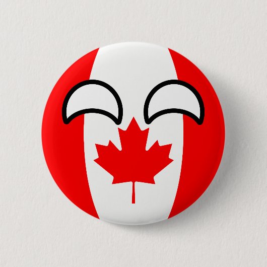 Funny Trending Geeky Canada Countryball Ronde Button 5,7 Cm (Voorkant)