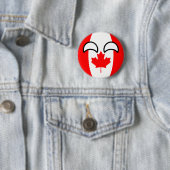 Funny Trending Geeky Canada Countryball Ronde Button 5,7 Cm (In situ)