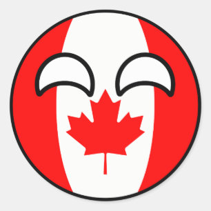 Funny Trending Geeky Canada Countryball Ronde Sticker