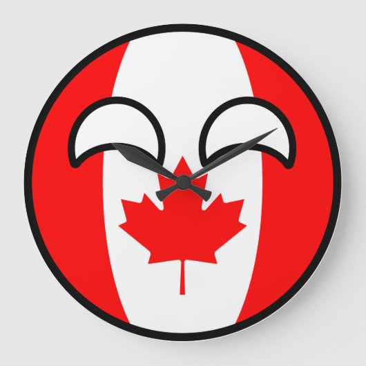 Funny Trending Geeky Canada County Grote Klok (Voorkant)