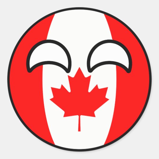 Funny Trending Geeky Canada County Ronde Sticker (Voorkant)