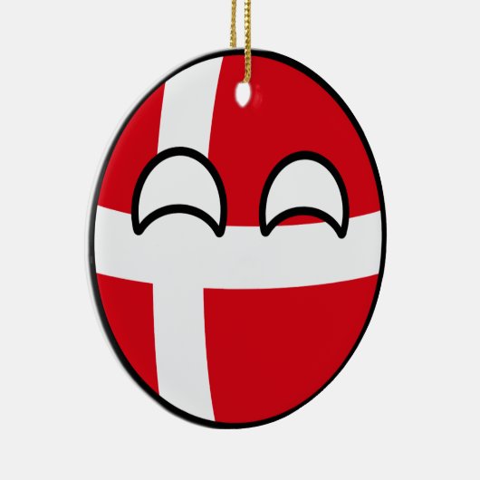 Funny Trending Geeky Denmark Countryball Keramisch Ornament (Rechts)
