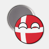 Funny Trending Geeky Denmark Countryball Magneet (Voorkant / Achterkant)